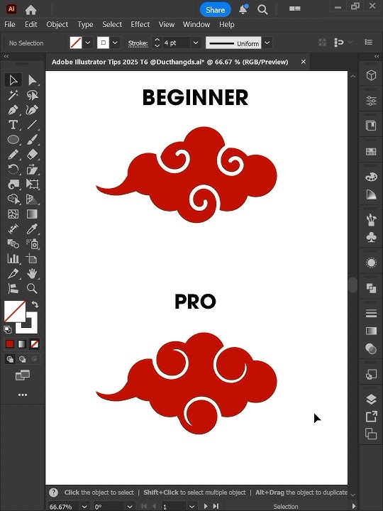Adobe Illustrator Tips 2025 - How to draw Cloud Pattern in Japanese Style like a PRO