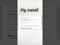 Pip install and uses #pythonforbeginners #pythonprogramming #pythonessperspective #python3
