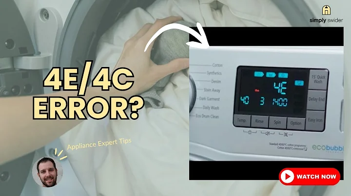 Samsung Washer 4E/4C Error? 6 Fixes (95% Success!)