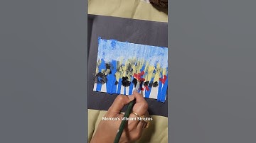 fall birch trees . #monicasvibrantstrokes #art #painting #fall #trees #painting #easy