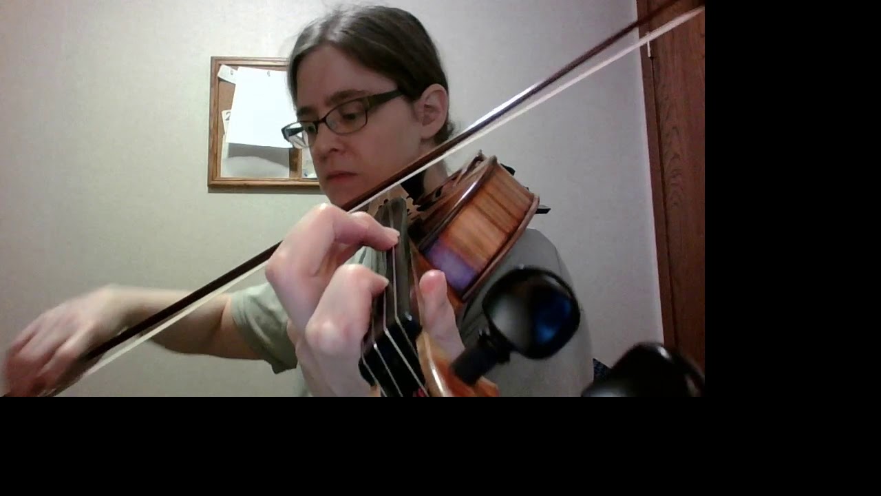 3 Octave C harmonic minor violin scale with fingerings and playthrough ...