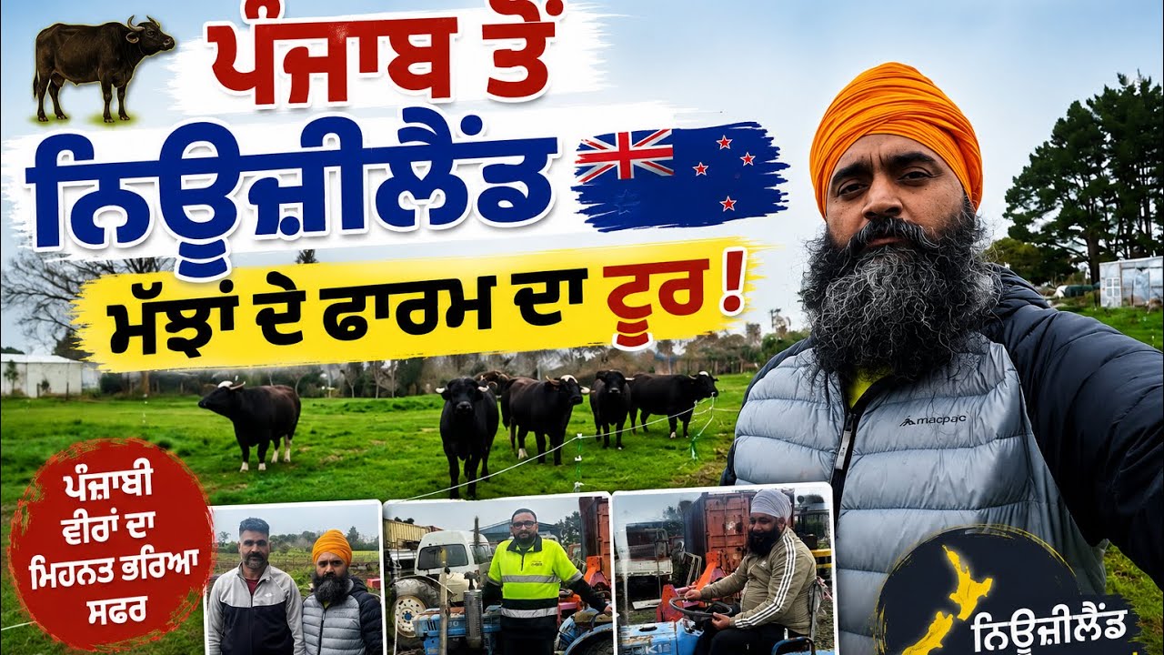 ⁣🇳🇿 ਨਿਊਜ਼ੀਲੈਂਡ ’ਚ ਪੰਜਾਬੀਆਂ ਦਾ ਮੱਝਾਂ ਵਾਲਾ ਫਾਰਮ 🐃 