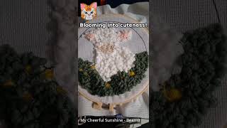 Punch Needle Little Lamb in Bloom | Cute Rug Art Process