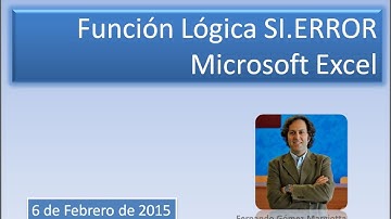 Curso Microsoft Excel: Función Lógica Si.Error