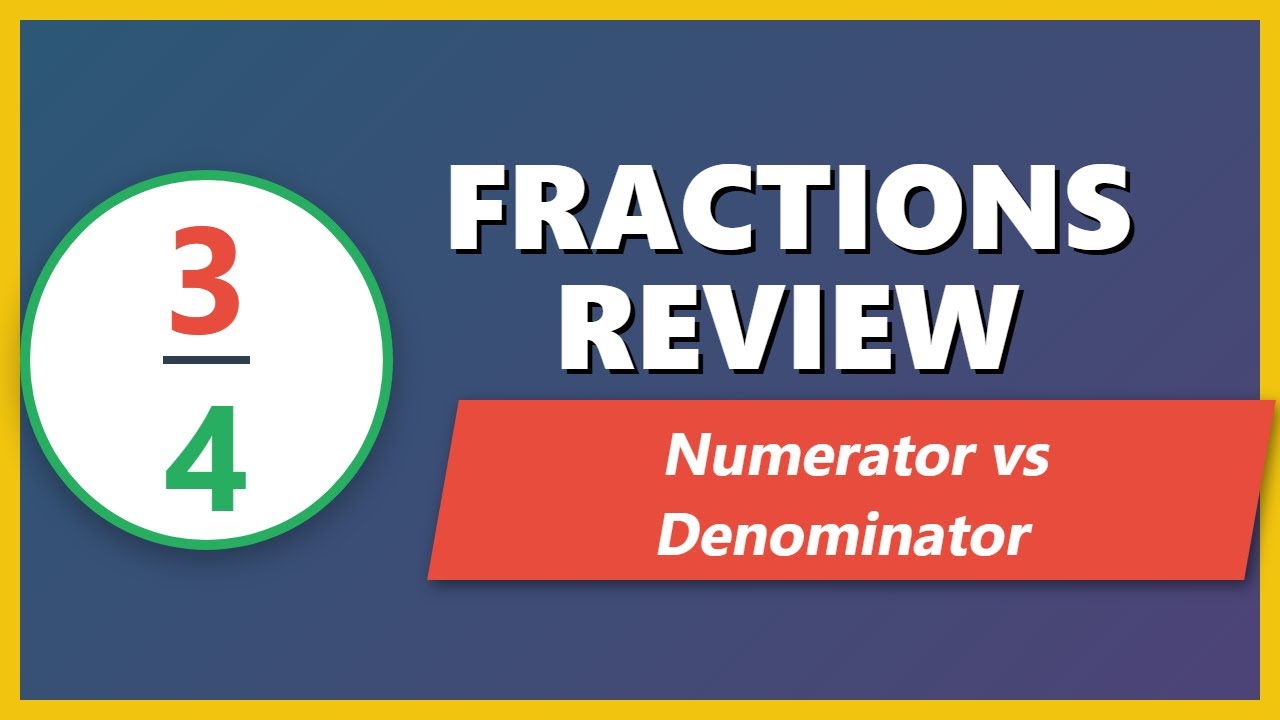 Fractions Review: Numerator and Denominator Explained for Beginners