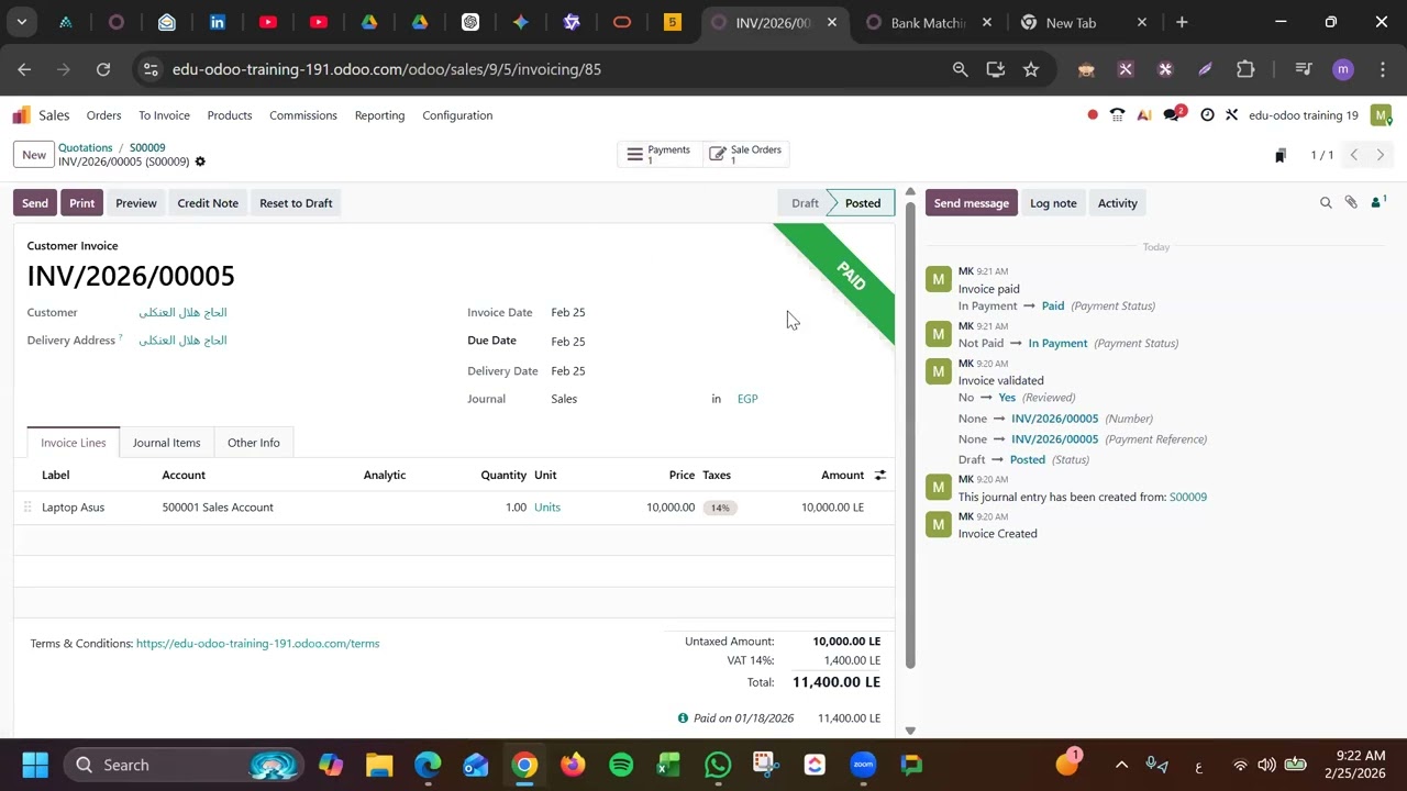 How To Create Credit note For Sales Invoice in odoo 19