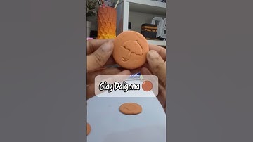 DIY Clay Dalgona 🟤 #shorts #clay #dalgona #squidgame #craft #diy #shortsfeed #trending #artandcraft