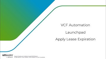 Create a lease policy with the VCF Automation Launchpad