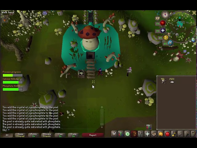 Quick Visual on how to use the Mycelium Pool on Fossil Island