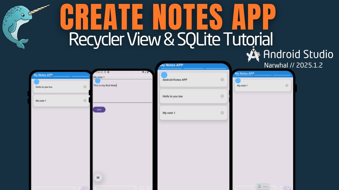 Build Notes App with RecyclerView & SQLite in Android Studio (Step-by-Step)