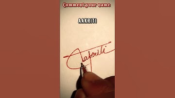 Best signature style for AAKRITI  name ✨// signature style // stylish signature #signature #shorts