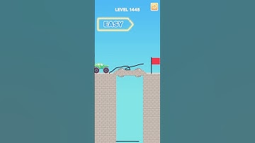 Draw bridge puzzle game level 1445 #gaming #drawing #Shorts