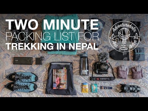 Video: Senderismo independiente en Nepal: listas de equipaje