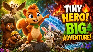 The Brave Little Squirrel Saves the Forest! 🐿️🌳🔥 | Kids Story | Tiny Champions