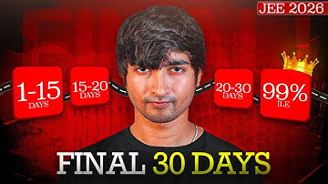 JEE 2026 Final 30 Days - Do or Die! #iitjee