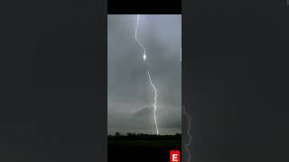 lightning hits rocket | amazing moment captured | shorts
