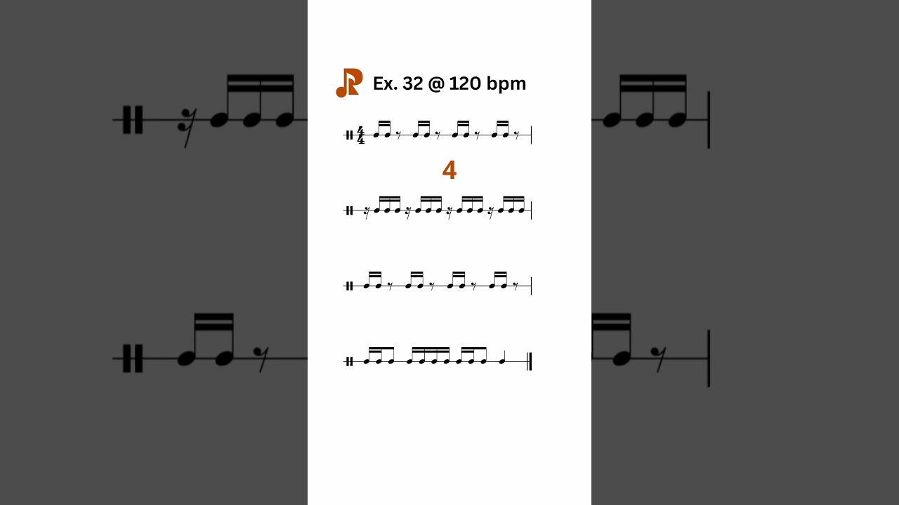 Rhythm Exercises 32 at 120 bpm 