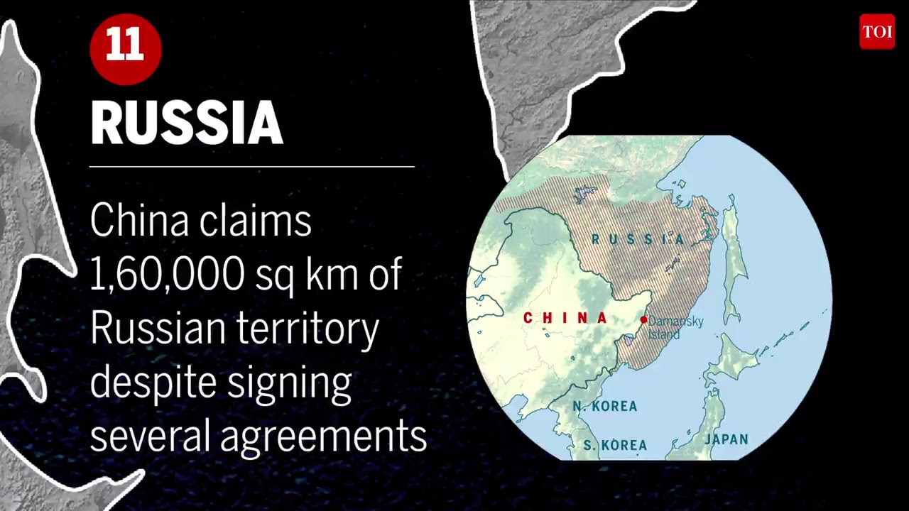China is in territorial disputes with over 20 nations.