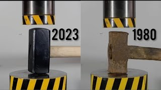 hydraulic press vs modern items va old items - hydraulic press video