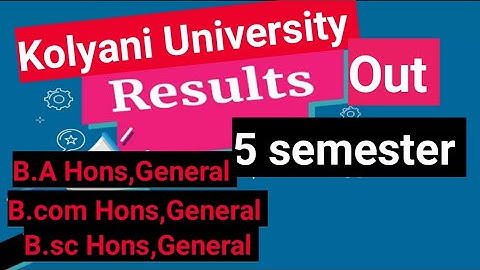 Kalyani University All student 5 semester  result out.