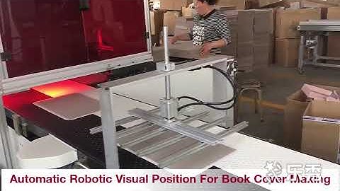 automatic visual position machine for hardbook cover making