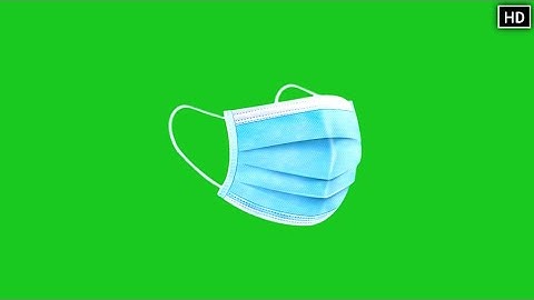 Face Mask green screen 3d animation hd footage | Chroma key effect