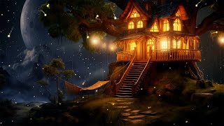 Fairy Cottage Magical Forest ✨🌲 Rain Magical Forest & Nature Sounds Help You Sleep Through The Night