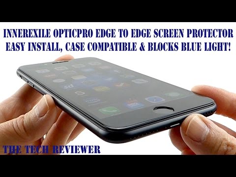 Easy Install, Edge to Edge & Excellent! OpticPro Tempered Glass Screen Protector for iPhone 7 Plus!