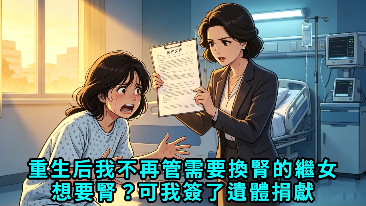 前世,我替繼女捐腎救她,她卻聯合醫生偽造死亡証明,把我器官全摘走。再睜眼,我直接籤下遺體捐獻書,讓她等死