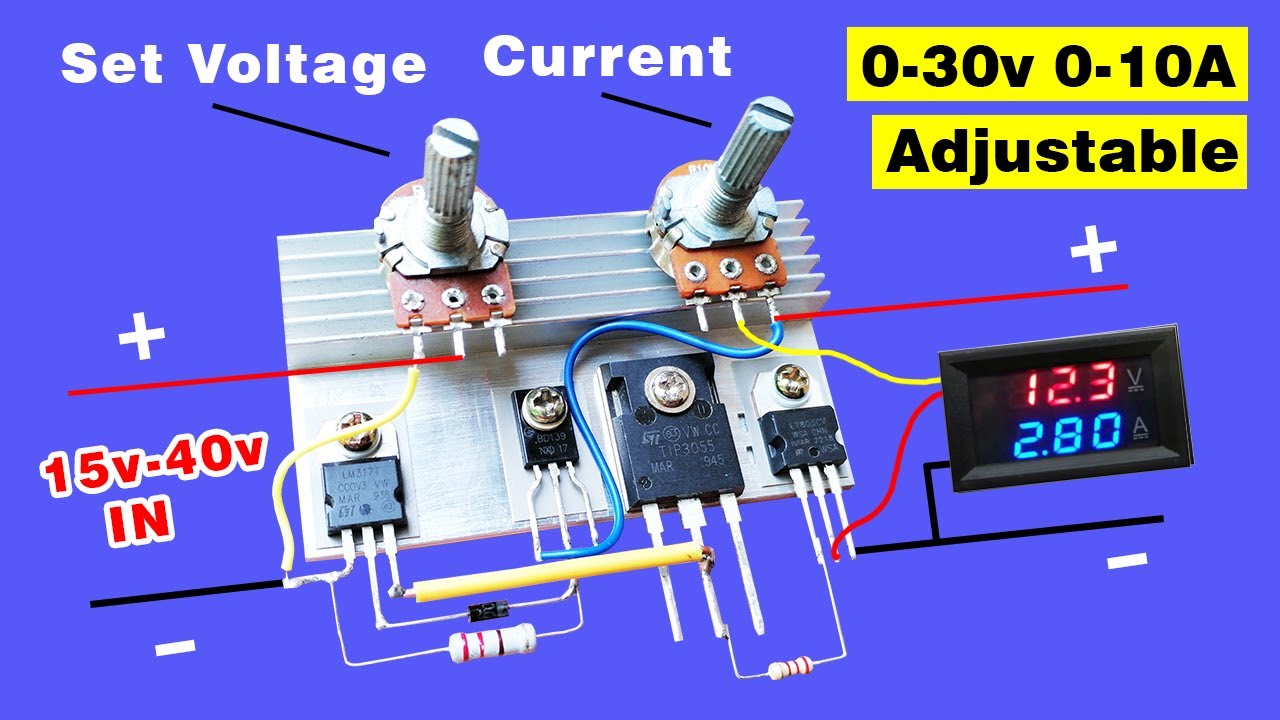 Powerful Voltage and Current adjustable Power Supply, High power