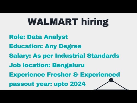 job hiring now with no experience near me | Data Analyst | Walmart