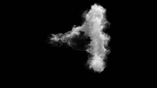 Smoke intro black background button for youtube