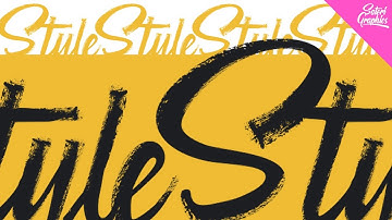 Vector Brush Stroke Typography In Illustrator - Illustrator Typography Tutorial