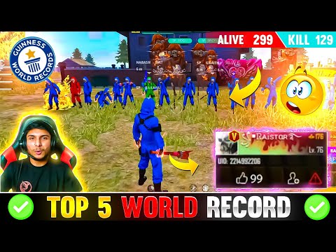 Top 05 Famous World Records in free fire