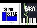 Si No Estás - Iñigo quintero | Easy Piano Tutorial