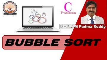 Bubble sort computer programming LabSAVI SVIT VTU