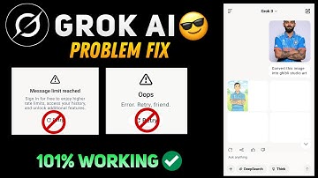 Grok Ai Oops Error Retry Friend Problem Solve 😱 | Grok Ai Message Limit reached Problem Solve