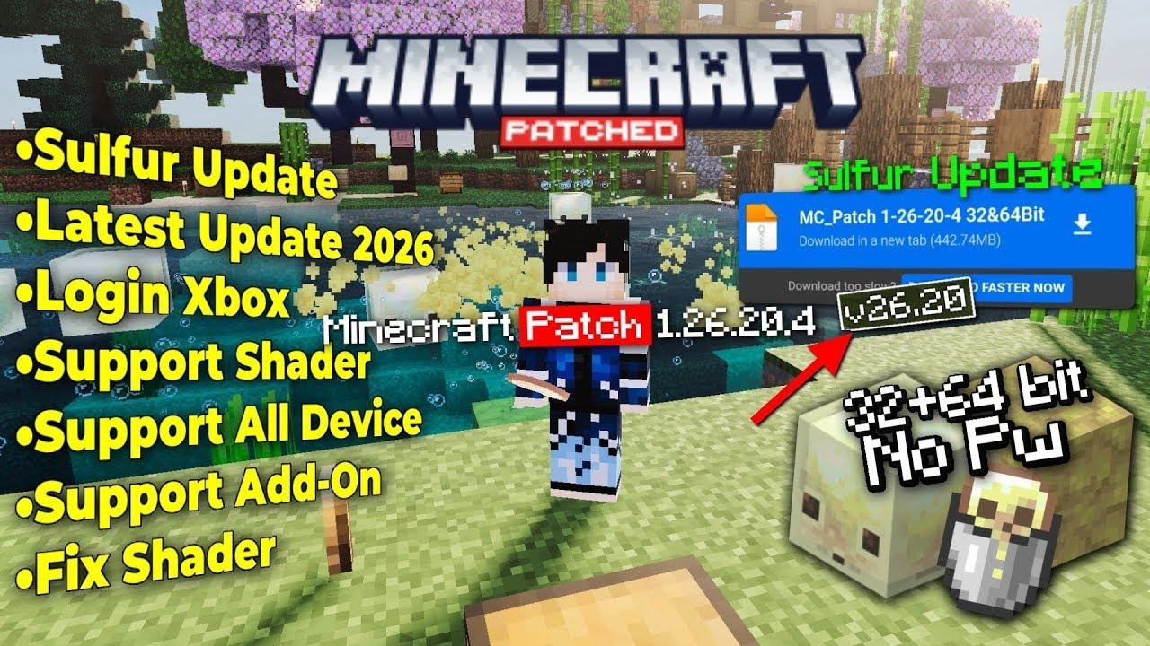 Minecraft Patch Terbaru 1.26.20.4 | Fix Shader Sulfur Update ...