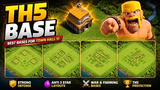 Best TH5 Base Layouts 2026 | War, Trophy & Farming