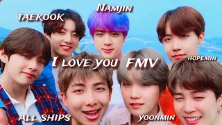 req vid💜BTS all members fmv on l love you ft akull|yoonmin taekook namjin hopemin fmv I love you|💜