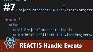 React JS Tutorial #7 - Handle Events, wie reagiere ich auf ein Click-Event in meiner Komponente