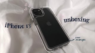 iphone 13 midnight unboxing+ accessories and case decorating✨