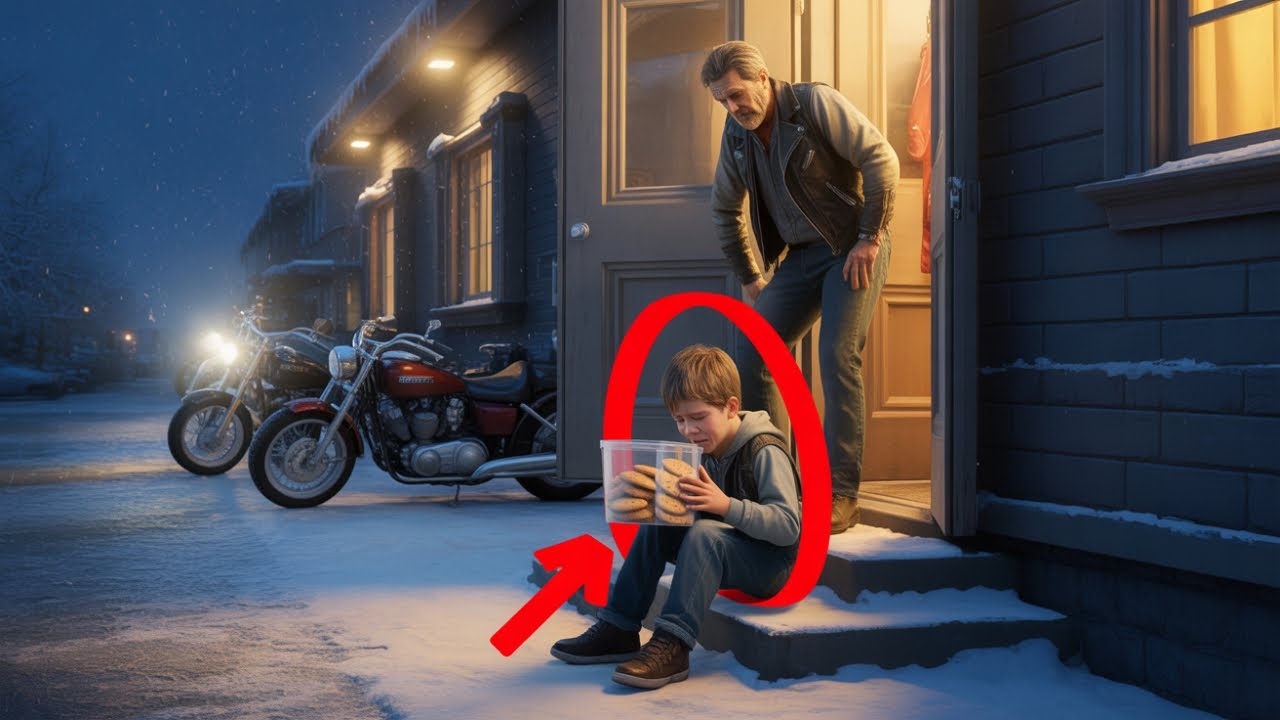 Ein Junge verkauft Plätzchen für seine Schwester dann wird eine Biker Gang zum Weihnachtsmann