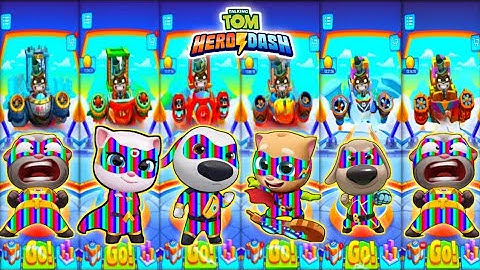 TALKING TOM HERO DASH - MIX COLOUR SUIT HEROES & HEROES SAVING ALL WORLD & HEROES GAMEPLAY ON MOBILE