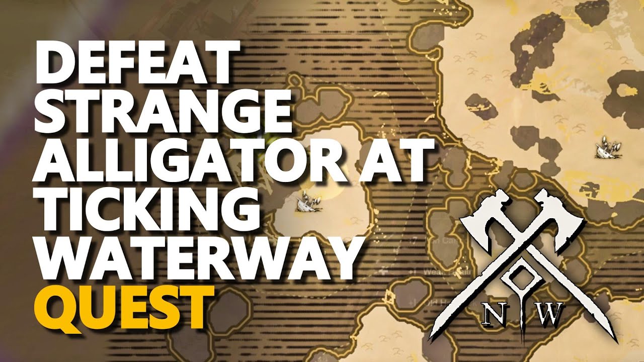 Defeat Strange Alligator at Ticking Waterway New World YouTube