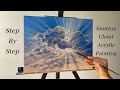 Sunray Clouds STEP By STEP Acrylic Painting