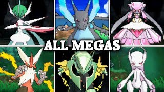 Pokémon Sun & Moon - All 48 Mega Evolutions + Moves