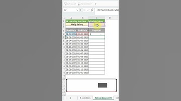 Excel formula to find the number of working days between two Dates #excel #shorts