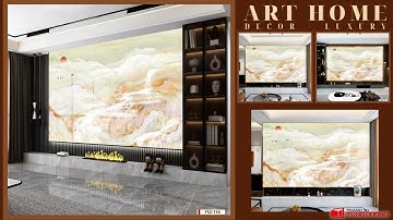 BST TẤM ỐP TƯỜNG - VÂN ĐÁ PHONG CẢNH - TRANG TRÍ PHÒNG KHÁCH, VÁCH TIVI - KHỔ LỚN