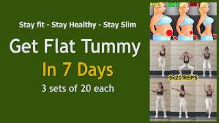 How to Get Flat Tummy in Just 7 Days at home FlatTummyChallenge 7DayAbs FitIn7Days HealthyLiving